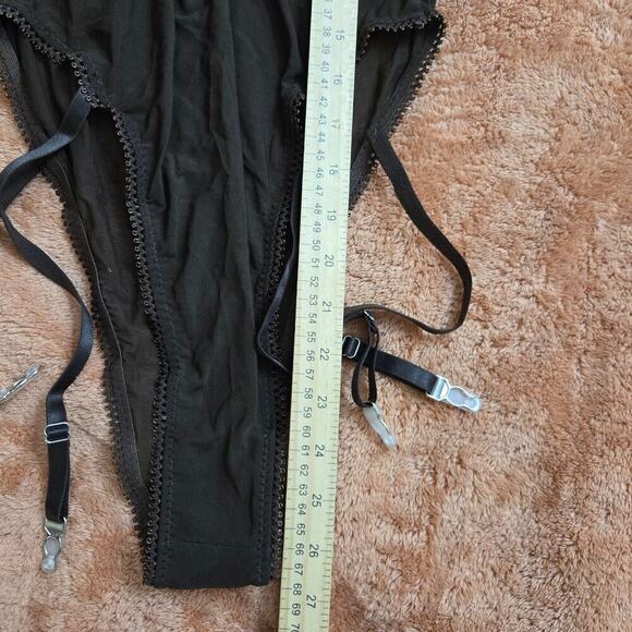 NWT Frederick's of Hollywood Lola Brown Mesh Long-Sleeve Lace-Up Bodysuit Size M - Picture 12 of 12